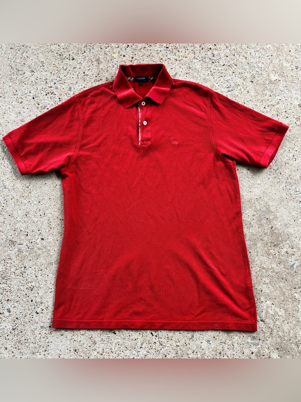 Burberry London Men’s Short Sleeve Polo Red Size Medium Preppy

See pics for con